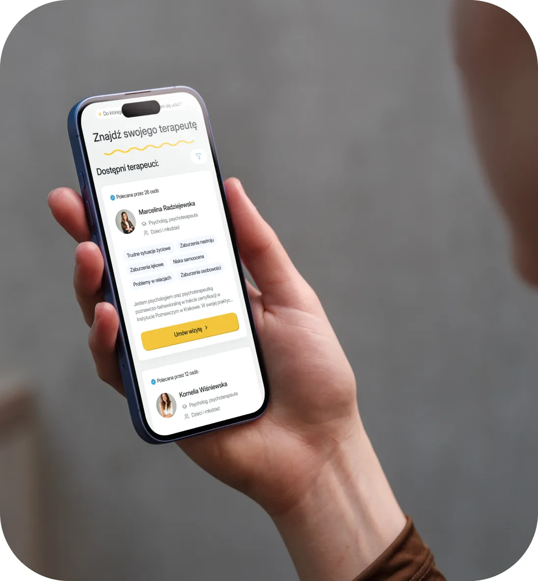 Rezerwacja wizyty online na telefonie